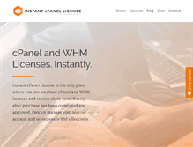 Tablet Screenshot of instantcpanellicense.com